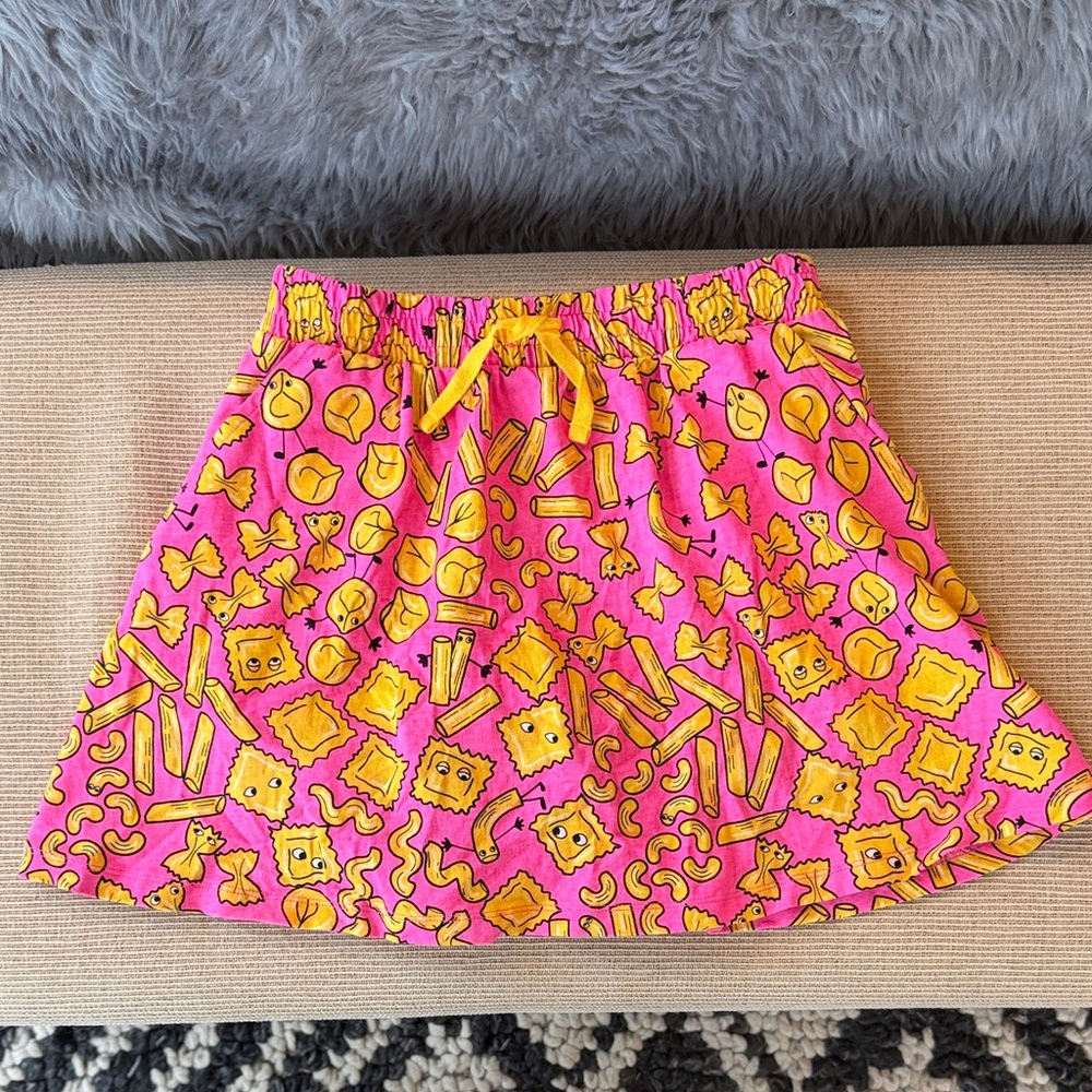 Spotted Zebra Pink and Yellow Pasta Kids Skort